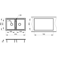 Кухонная мойка Granula GR-8101 (арктик) - Изображение №3 — Chaika Market