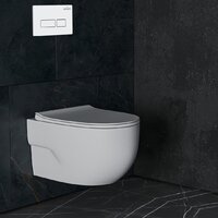 Унитаз подвесной Roxen Porto в комплекте с инсталляцией StounFix Dual Fresh 6 в 1 576390 (кнопка: белый глянец) - Изображение №10 — Chaika Market