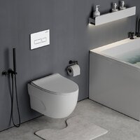Унитаз подвесной Roxen Porto в комплекте с инсталляцией StounFix Dual Fresh 6 в 1 576390 (кнопка: белый глянец) - Изображение №12 — Chaika Market
