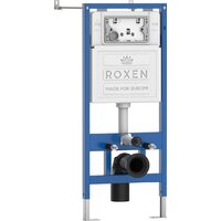 Унитаз подвесной Roxen Cube bidet в комплекте с инсталляцией StounFix Dual Fresh 6 в 1 968094 (кнопка: золото глянцевое ) - Изображение №3 — Chaika Market