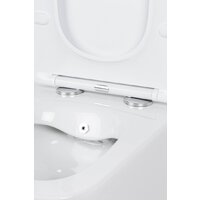Унитаз подвесной Roxen Cube bidet в комплекте с инсталляцией StounFix Dual Fresh 6 в 1 968094 (кнопка: золото глянцевое ) - Изображение №6 — Chaika Market