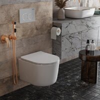 Унитаз подвесной Roxen Simple Compact в комплекте с инсталляцией StounFix Dual Fresh 6 в 1 919136 (кнопка: хром матовый) - Изображение №15 — Chaika Market