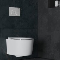 Унитаз подвесной Roxen Simple Compact в комплекте с инсталляцией StounFix Dual Fresh 6 в 1 919136 (кнопка: хром матовый) - Изображение №13 — Chaika Market