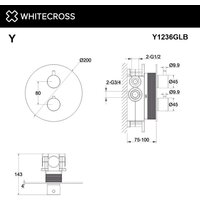 Смеситель Whitecross Y Y1236GLB (брашированное золото) - Изображение №3 — Chaika Market