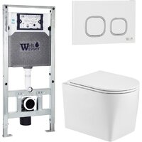 Унитаз подвесной WeltWasser Amberg 506 ST + Nesenbach 004 GL-WT + Amberg RD-WT — Chaika Market