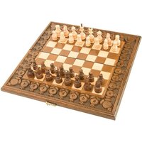 Шахматы/шашки/нарды Haleyan резные с гранатами 40 kh122 — Chaika Market