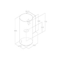 Кухонная вытяжка Elica Tube Pro WH MAT/A/43 - Изображение №2 — Chaika Market