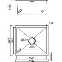 Кухонная мойка Roxen Uno 560210-44B (440*440) PVD графит под столешницу (с ролл-матом и дозатором) - Изображение №14 — Chaika Market