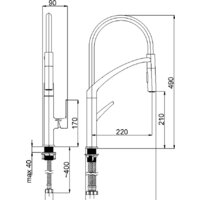Смеситель Rubineta Ultima-50 UL50008 - Изображение №2 — Chaika Market