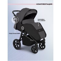 Коляска прогулочная «книга» Sweet Baby Contente Plus Basic (серый) - Изображение №10 — Chaika Market