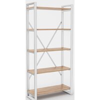 Стеллаж Hype Mebel Стандарт-2 80x170 (белый/дуб галифакс натуральный) - Изображение №1 — Chaika Market