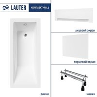 Ванна Lauter Estelle 140х70 21206040 (с ножками, лицевым и торцевым экраном) — Chaika Market