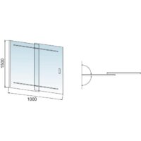 Стеклянная шторка для ванны RGW SC-44 100 см - Изображение №2 — Chaika Market