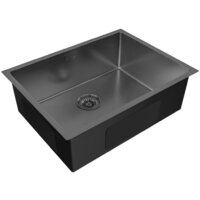 Кухонная мойка Paulmark Next 58 Uni PM215844-GM (черный/вороненая сталь) - Изображение №6 — Chaika Market