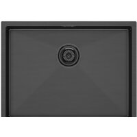 Кухонная мойка Paulmark Next 58 Uni PM215844-GM (черный/вороненая сталь) — Chaika Market