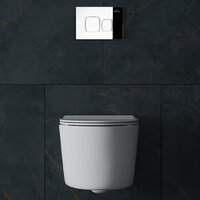 Унитаз подвесной Roxen Simple Compact в комплекте с инсталляцией StounFix Dual Fresh 6 в 1 918025 (кнопка: хром глянец) - Изображение №14 — Chaika Market