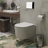 Унитаз подвесной Roxen Simple Compact в комплекте с инсталляцией StounFix Dual Fresh 6 в 1 918025 (кнопка: хром глянец) - Изображение №10 — Chaika Market