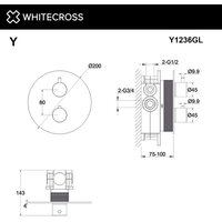 Смеситель Whitecross Y Y1236GL (золото) - Изображение №3 — Chaika Market