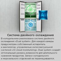 Четырёхдверный холодильник MAUNFELD MFF190NFDBG - Изображение №22 — Chaika Market