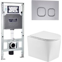 Унитаз подвесной WeltWasser Amberg 506 ST + Nesenbach 004 GL-WT + Amberg RD-CR — Chaika Market