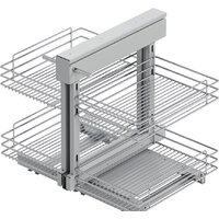 Корзина выкатная Starax Волшебный уголок выдвижной S-3068-C (правое выдвижение, хром) — Chaika Market