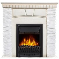 Портал Firelight Porto Classic (камень белый/шпон беленый дуб) — Chaika Market