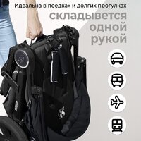 Коляска прогулочная «книга» Sweet Baby Unica (черный) - Изображение №10 — Chaika Market