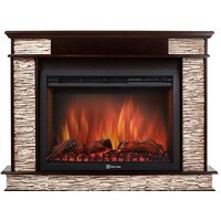 Портал Firelight Scala 30 (камень сланец скалистый бурый/шпон темный дуб) — Chaika Market