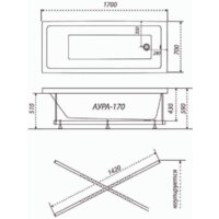 Ванна Triton Аура гидромассажная 170х70 Базовая - Изображение №4 — Chaika Market