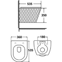 Унитаз подвесной Roxen Vine Tornado в комплекте с инсталляцией StounFix Dual Fresh 6 в 1 979005 (кнопка: серый гранит) - Изображение №4 — Chaika Market