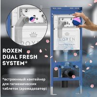 Унитаз подвесной Roxen Vine Tornado в комплекте с инсталляцией StounFix Dual Fresh 6 в 1 979005 (кнопка: серый гранит) - Изображение №8 — Chaika Market