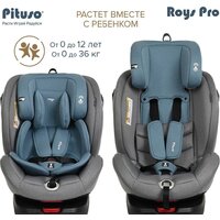 Детское автокресло Pituso Roys Pro (серый/темно-синий вкладыш) - Изображение №10 — Chaika Market