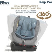 Детское автокресло Pituso Roys Pro (серый/темно-синий вкладыш) - Изображение №14 — Chaika Market