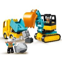 Конструктор LEGO Duplo 10931 Грузовик и гусеничный экскаватор - Изображение №5 — Chaika Market