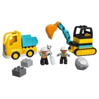 Конструктор LEGO Duplo 10931 Грузовик и гусеничный экскаватор - Изображение №3 — Chaika Market