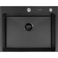 Кухонная мойка ARFEKA ECO AR мойка 600*500, коландер, дозатор BLACK - Изображение №4 — Chaika Market