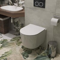 Унитаз подвесной Roxen Simple Compact в комплекте с инсталляцией StounFix Dual Fresh 6 в 1 917914 (кнопка: черный матовый) - Изображение №16 — Chaika Market