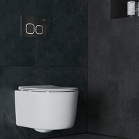 Унитаз подвесной Roxen Simple Compact в комплекте с инсталляцией StounFix Dual Fresh 6 в 1 917914 (кнопка: черный матовый) - Изображение №11 — Chaika Market