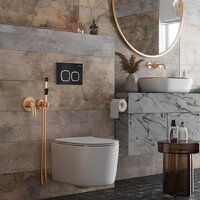 Унитаз подвесной Roxen Simple Compact в комплекте с инсталляцией StounFix Dual Fresh 6 в 1 917914 (кнопка: черный матовый) - Изображение №14 — Chaika Market