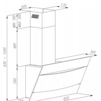 Кухонная вытяжка Amica OKC624S - Изображение №3 — Chaika Market