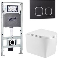 Унитаз подвесной WeltWasser Amberg 506 ST + Nesenbach 004 GL-WT + Amberg RD-BL — Chaika Market