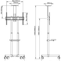 Стойка для телевизора Arm Media PT-Stand-8 (черный) - Изображение №2 — Chaika Market
