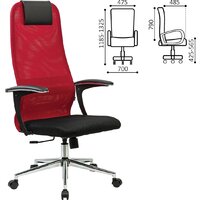 Офисное кресло Brabix EX-801 532921 (черный/красный) - Изображение №4 — Chaika Market