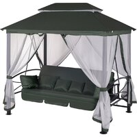 Садовые качели Удачная мебель Пальмира A31BL.T01 (зеленый) — Chaika Market