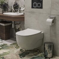 Унитаз подвесной Roxen Porto One Rimless 6 в 1 StounFix Dual Fresh 545591 (кнопка: черный матовый) - Изображение №12 — Chaika Market