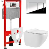 Унитаз подвесной Grado GD-W203T + TECE Kit 9400412 (с кнопкой смыва) — Chaika Market