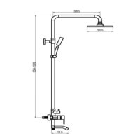 Душевая система  РМС SUS124-009DK-1 - Изображение №3 — Chaika Market