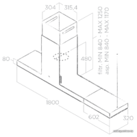 Кухонная вытяжка Elica Haiku Island WH/A/180 - Изображение №3 — Chaika Market