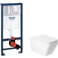 Унитаз подвесной Saniteco KW-9010W + GROHE Rapid SL 38721001 — Chaika Market