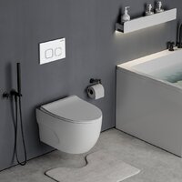 Унитаз подвесной Roxen Porto в комплекте с инсталляцией StounFix Dual Fresh 6 в 1 538465 (кнопка: белый глянец) - Изображение №11 — Chaika Market